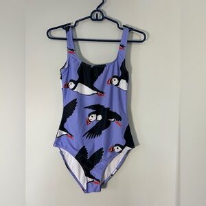 BATOKO Puffin Print Swimsuit - Blue
